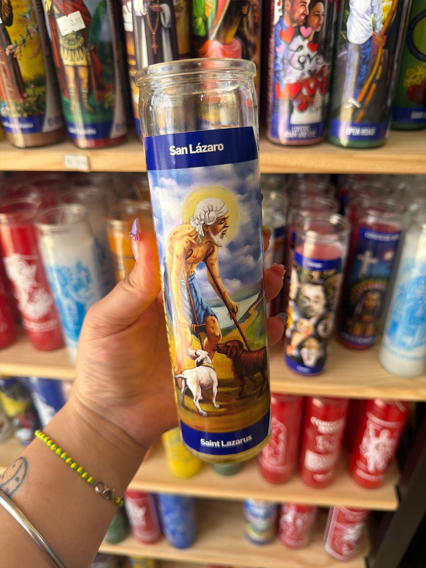 Vela san Lázaro amarilla