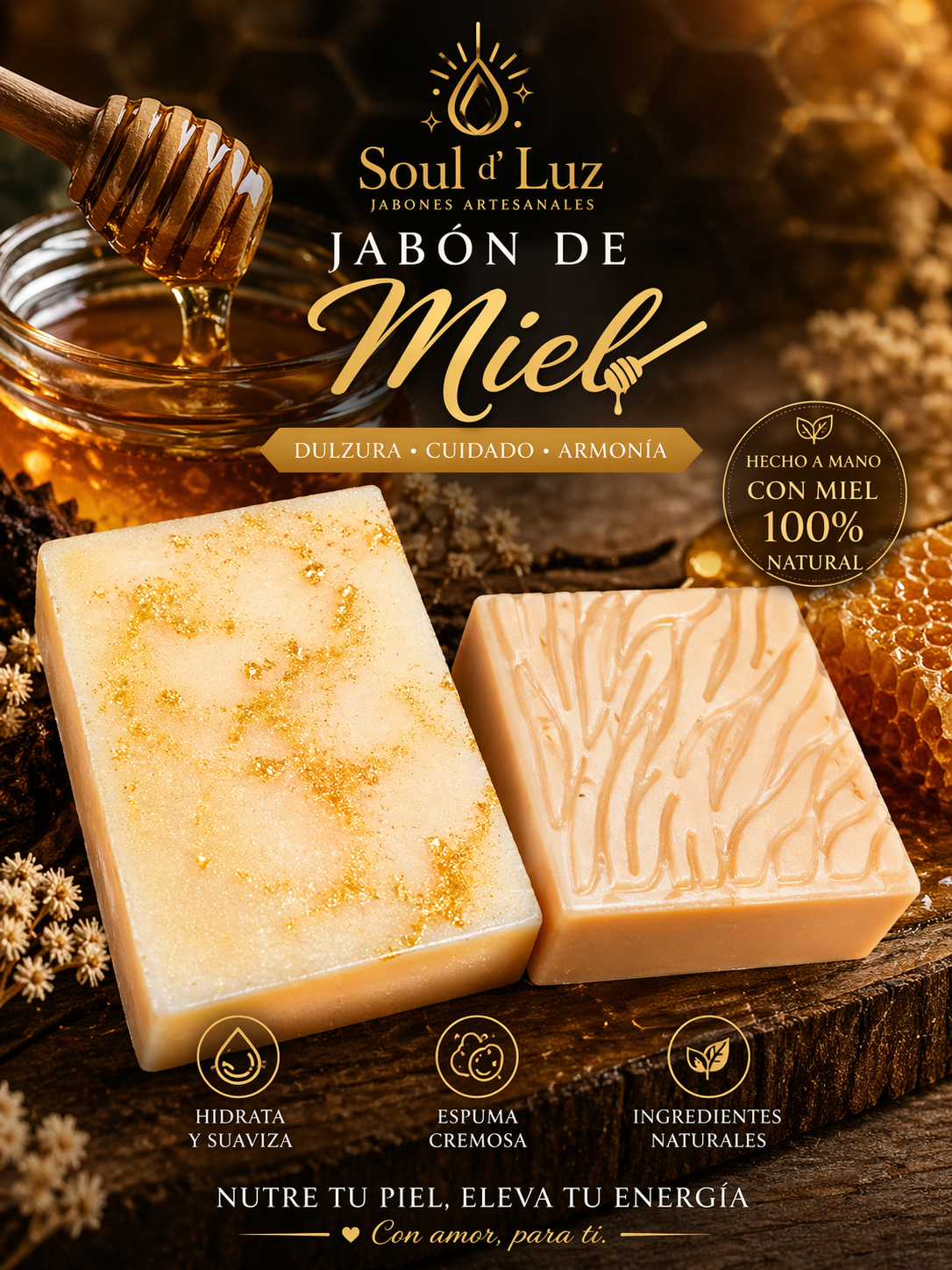 Jabon de Miel en Barra - Prosperidad
