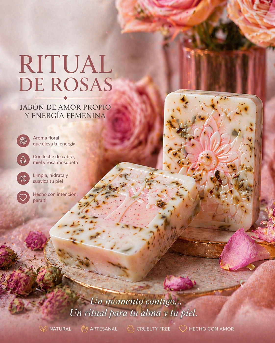 Jabon en Barra Ritual de Rosas