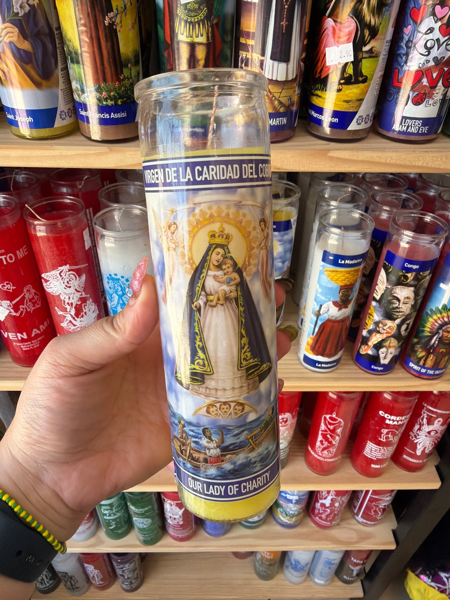 Vela virgen de la caridad del cobre