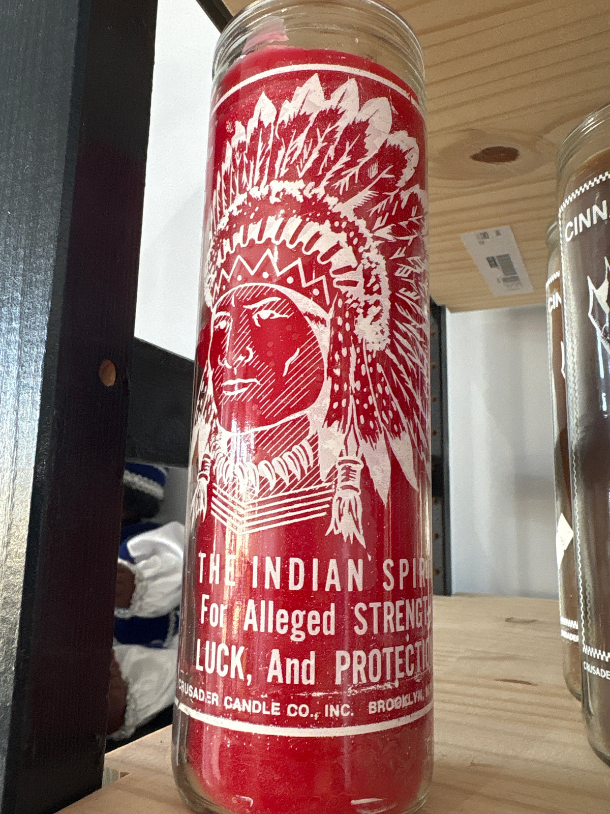 Vela el indio roja| crusader candle co