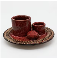 Holder de incienso rojo | Para bundle herbales, incienso, palo santo