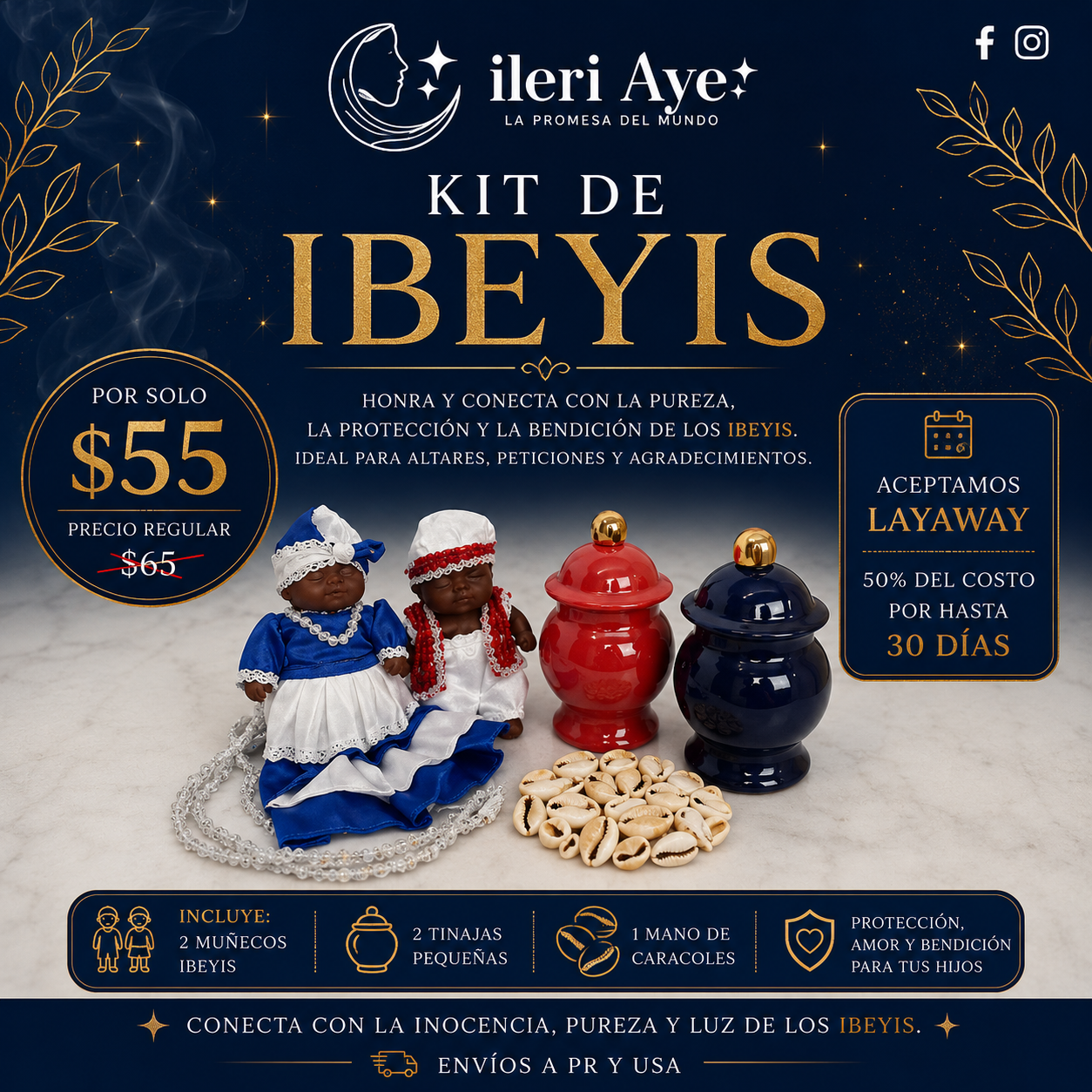Kit de Ibeyis (Jimaguas, mellis)