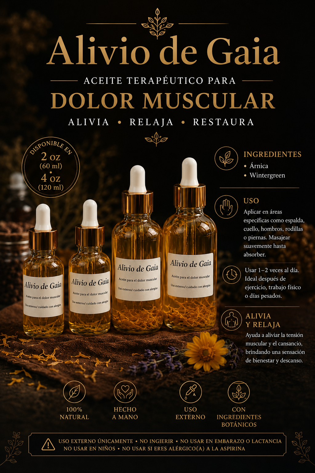 Aceite Alivio De Gaia 4 oz