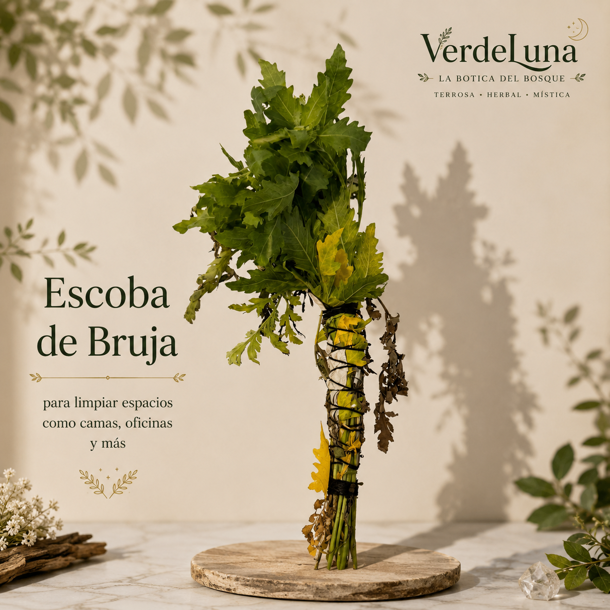 Escoba de Bruja De Limpieza | VerdeLuna