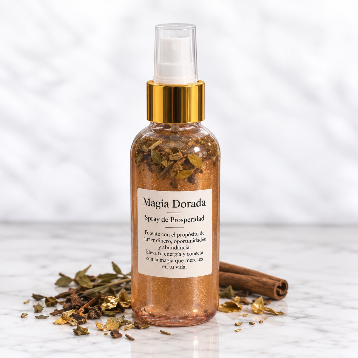 Spray Magia Dorada Grande | Prosperidad, abundancia, abrir camino, para personas y espacios | Soul D Luz