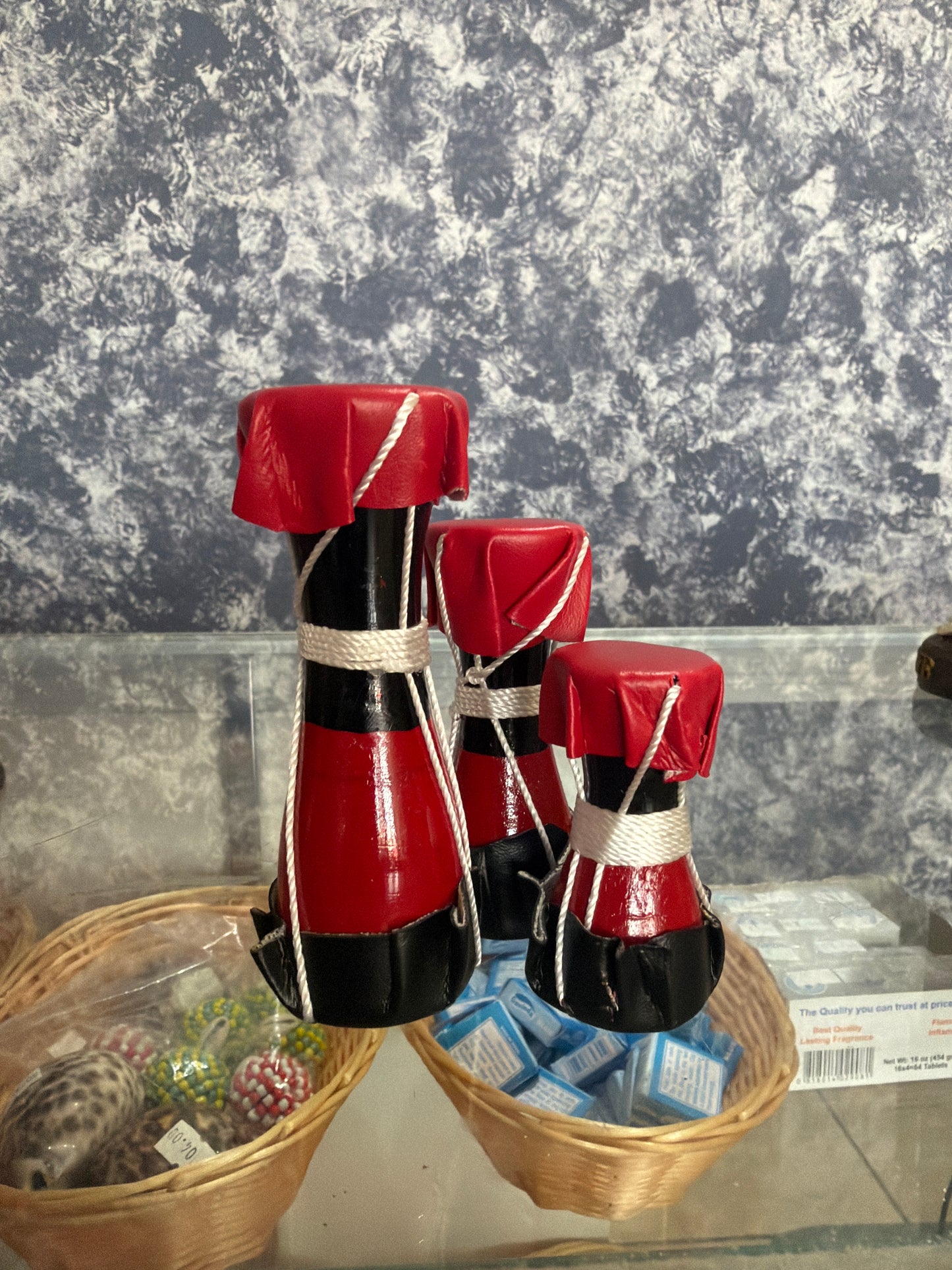 3 tambores pequeños | rojo y negro