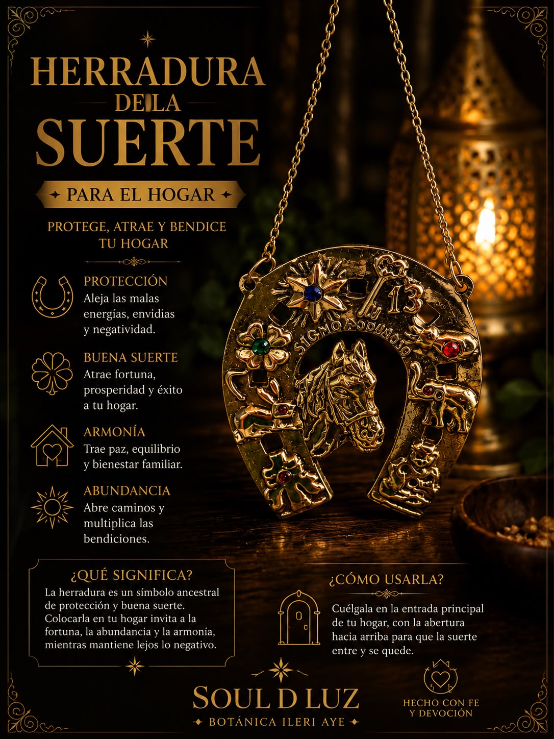 Herradura de la suerte Bronce