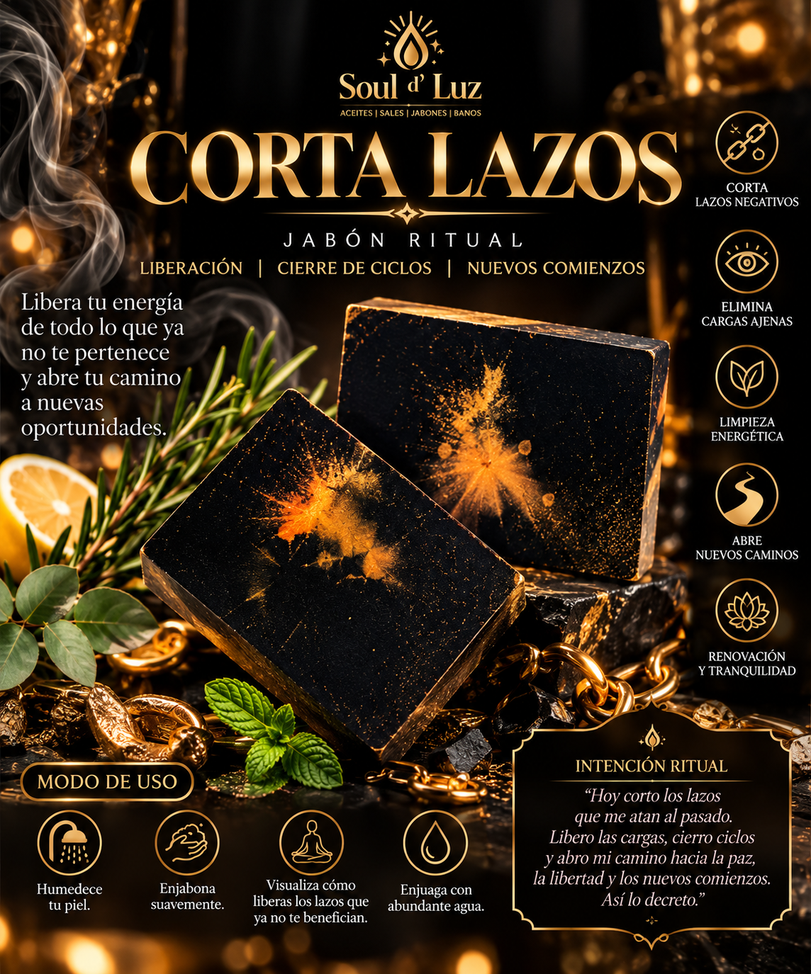 CORTA LAZOS |Jabón Ritual de Liberación, Desapego y Nuevos Comienzos