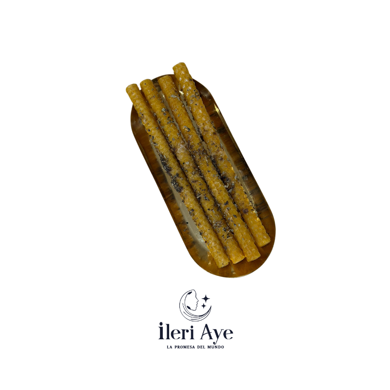 Vela Trenzada de Prosperidad con Cera de Miel