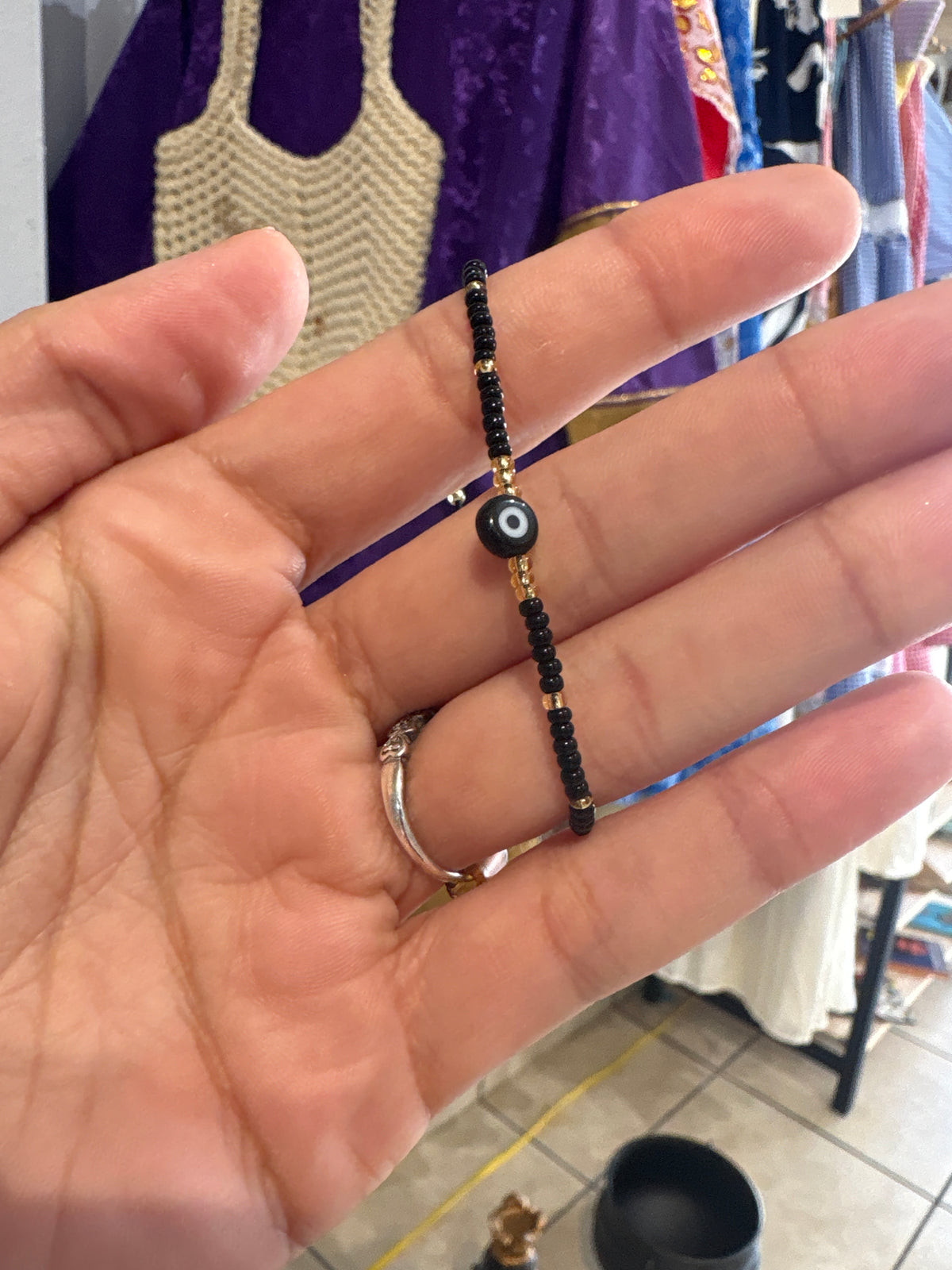 Pulsera finita negra y ojo turco | Espiritual, proteccion