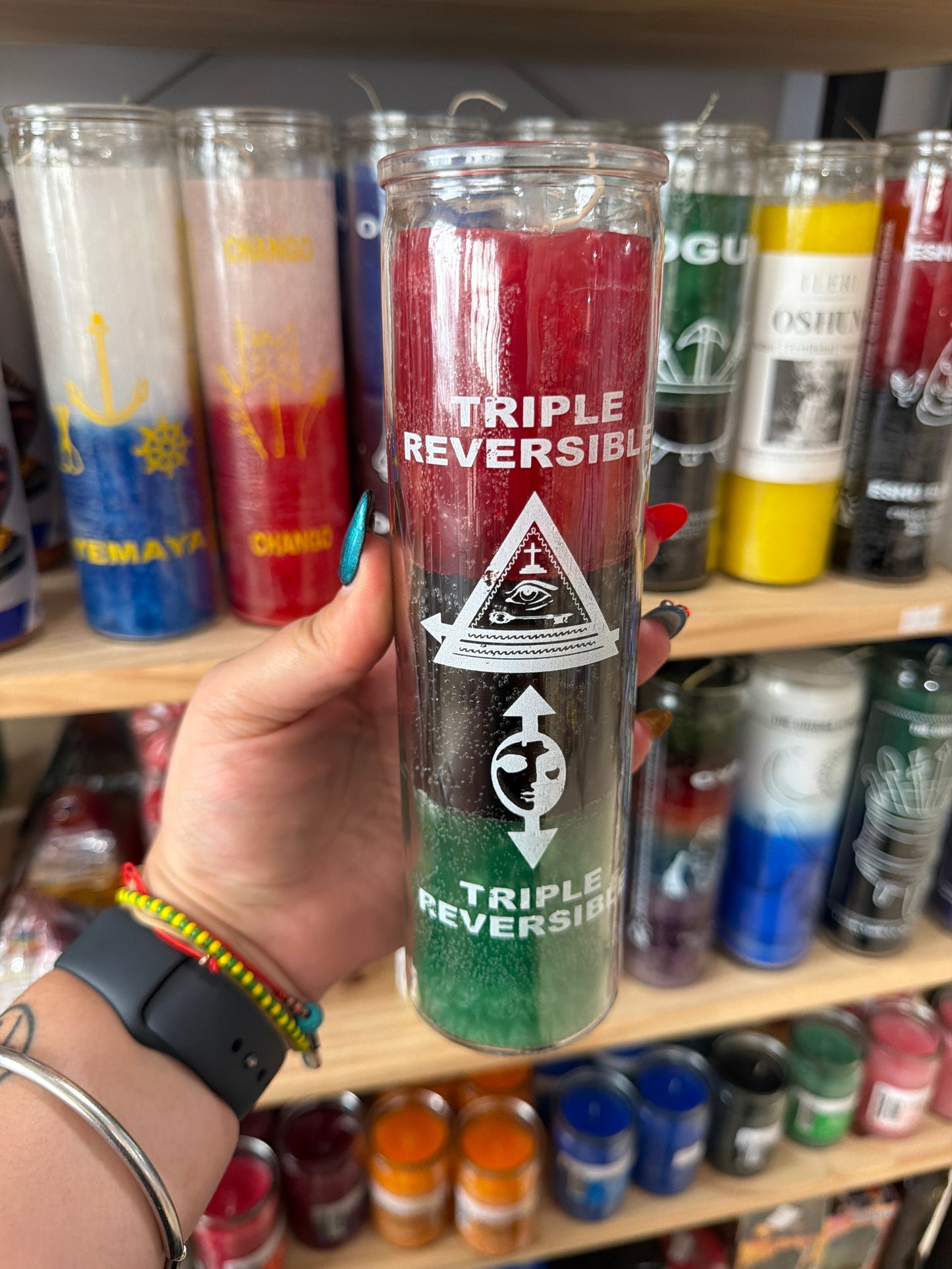 Vela triple reversible | visión candle
