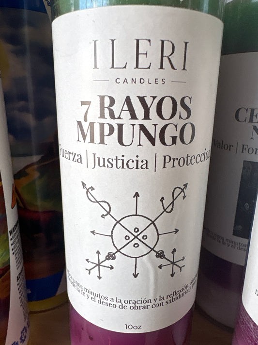 Vela | 7 Rayos Mpungo | Ileri Candles