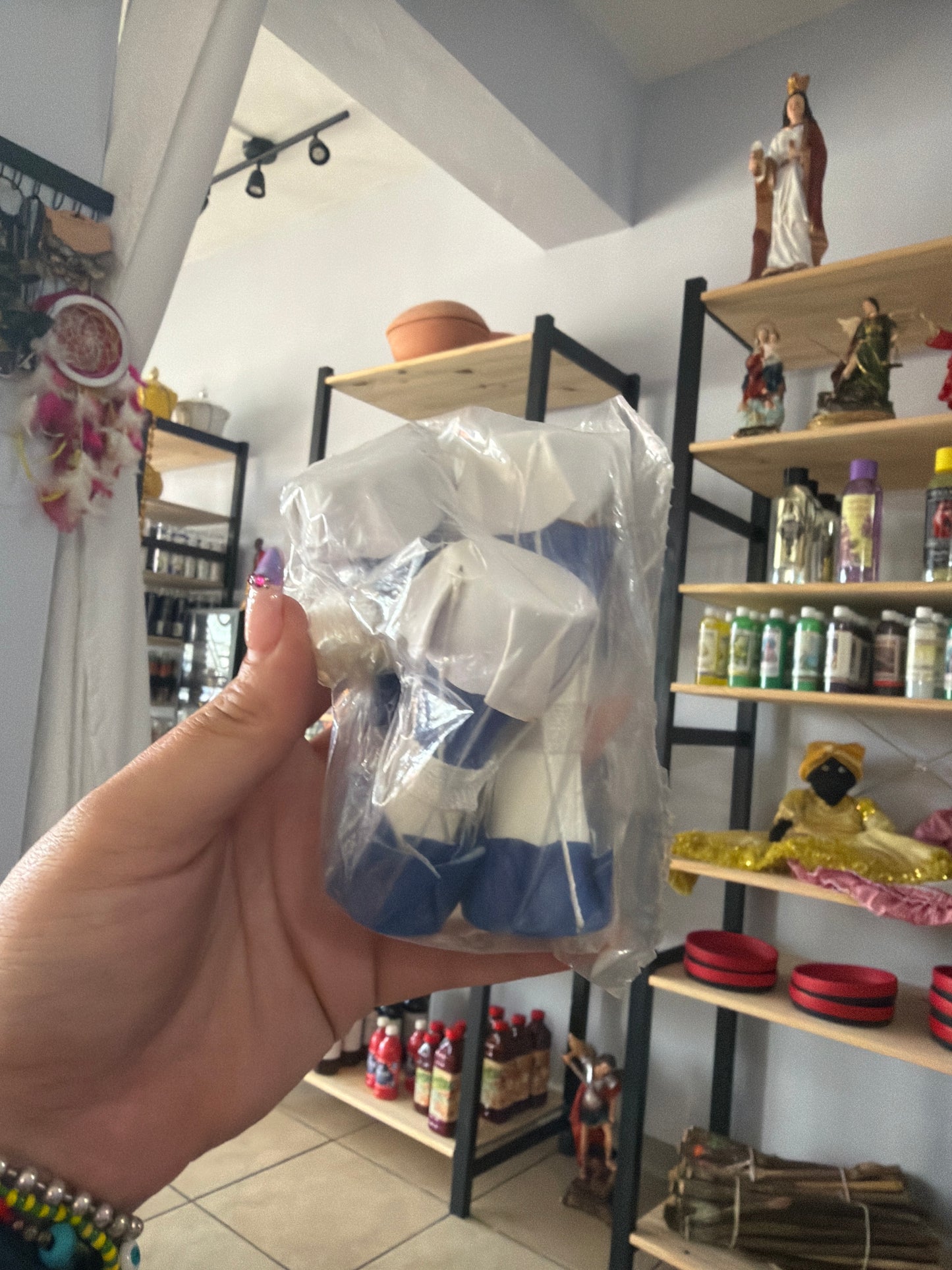 3 tambores pequeños | azul y blanco