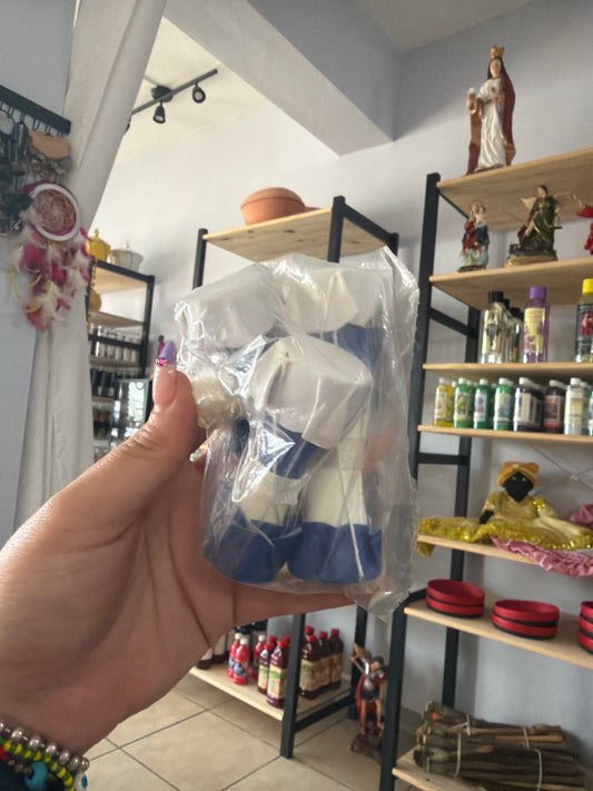 3 tambores pequeños | azul y blanco