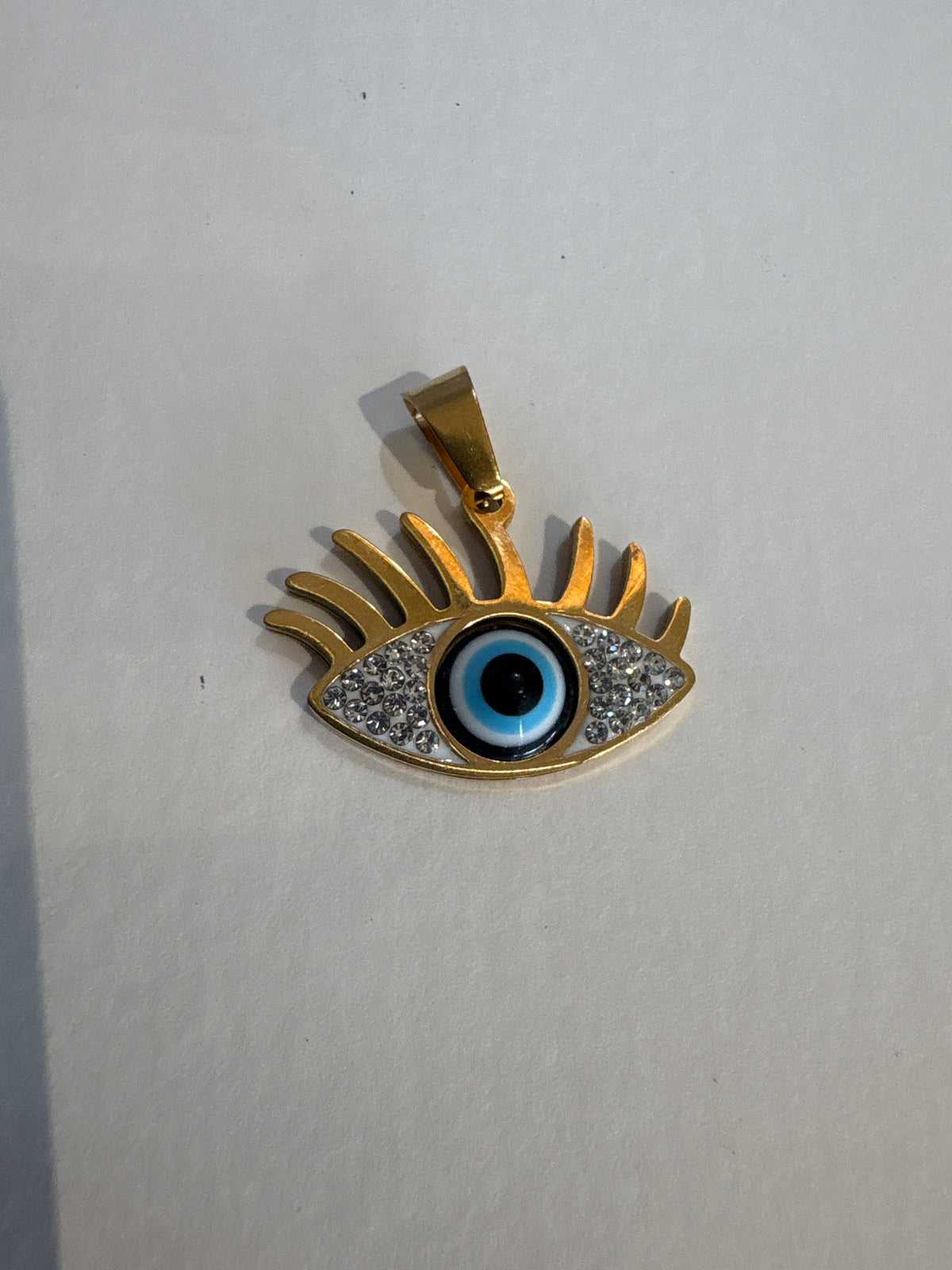 pendant de ojo turco | Piedra energetica, corazon, figura de ojo, proteccion contra malos ojos