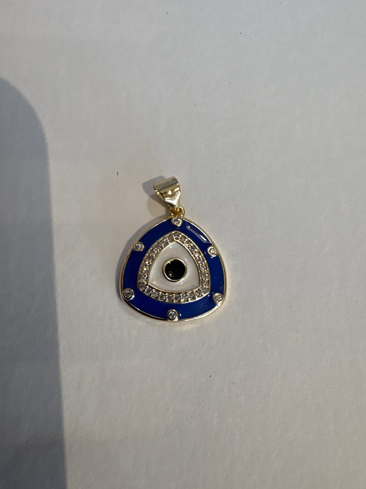 pendant de ojo turco | Piedra energetica, corazon, proteccion contra malos ojos , triangulo
