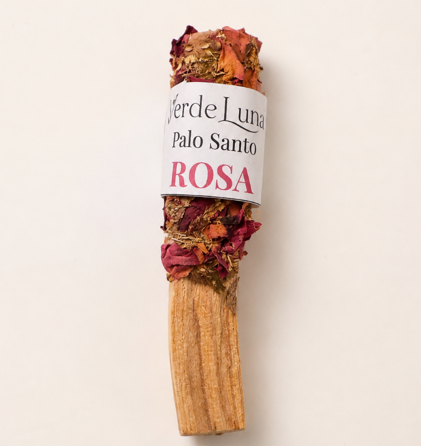 Palo Santo con Rosa Artesanal | Limpieza Energética, Amor Propio y Armonía |VerdeLuna