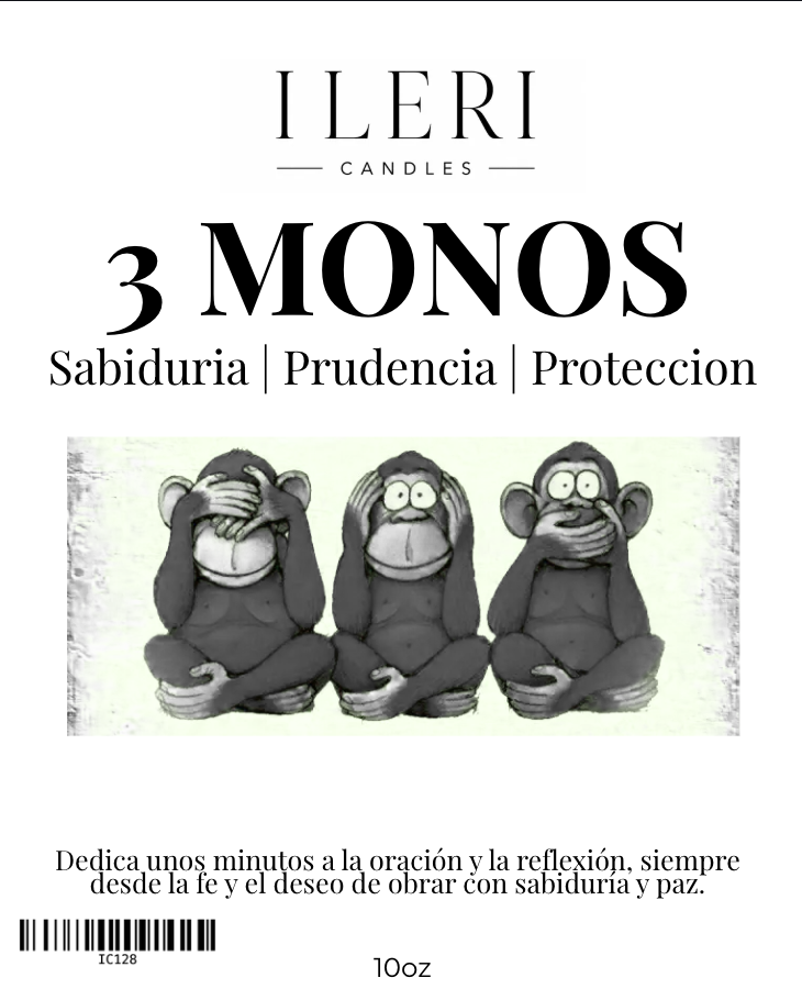 Vela | Los 3 monos | Ileri Candles