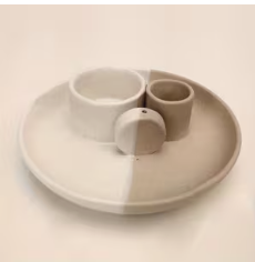 Holder de incienso crema y blanco | Para bundle herbales, incienso, palo santo