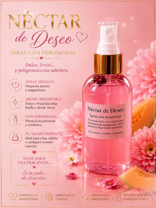 Spray Nectar de Deseo | Spray con Feromonas para Atracción, Confianza y Magnetismo Personal