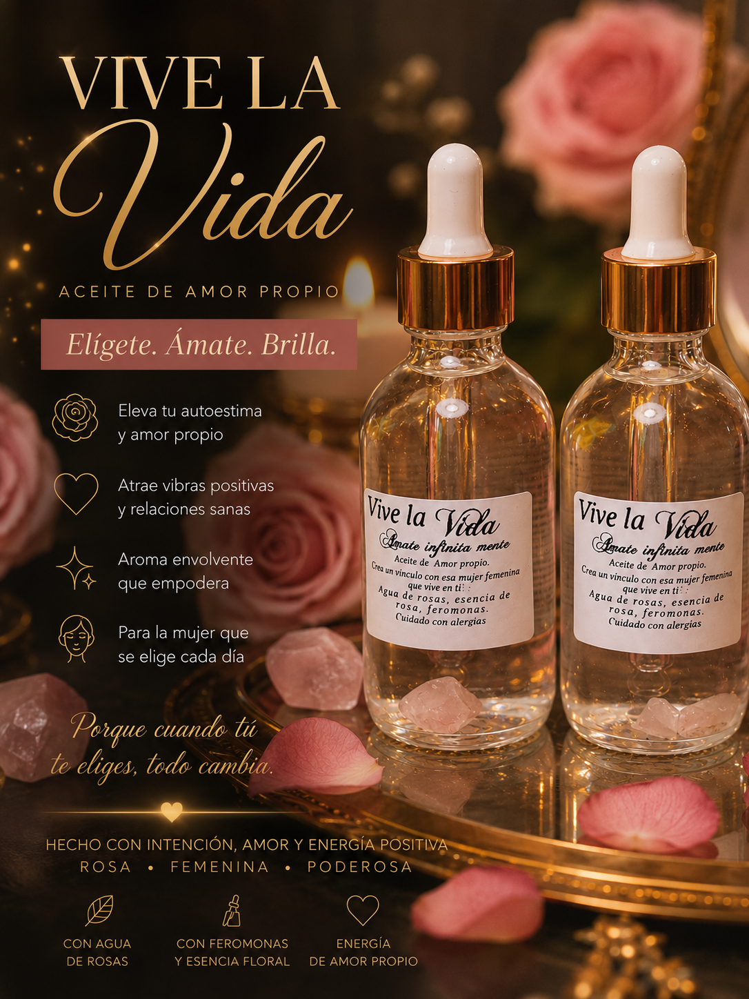 Vive la Vida – Aceite corporal de Amor Propio | 2 oz