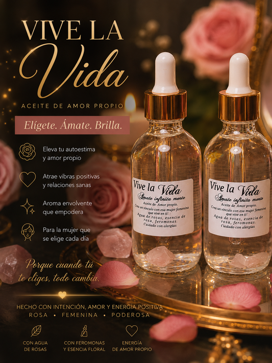 Vive la Vida – Aceite corporal de Amor Propio | 2 oz