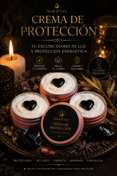 Crema de Protección | con Cuarzo Obsidiana