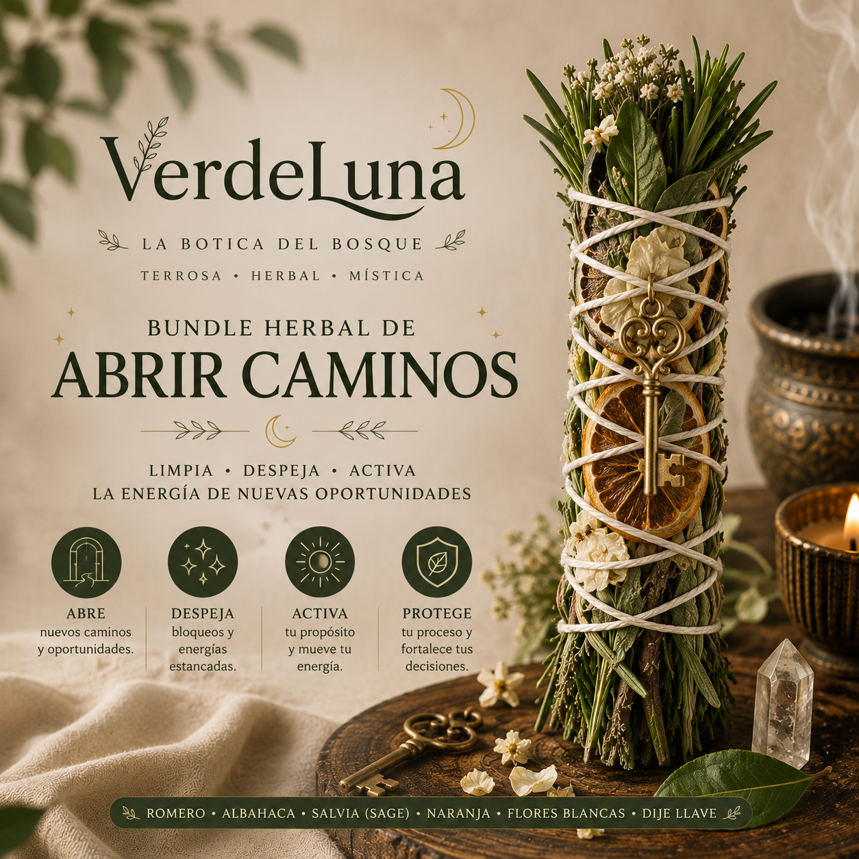 Bundle Herbal de Abrir caminos | VerdeLuna