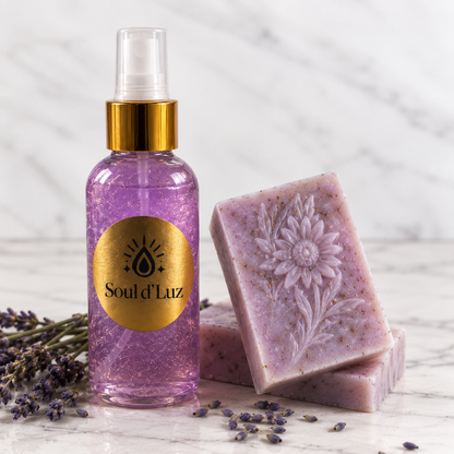 ALMA LILAC | bundle  de spray y jabón para Dormir, Relajación y Descanso Natural | Olor a Lavanda