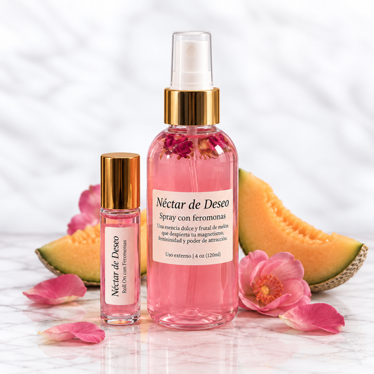 Kit Nectar de Deseo | Kit de Atracción con Perfume, Roll On y Productos Artesanales | Olor a Melón