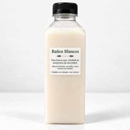 Baño Blanco | De Claridad mental , tranquilidad, paz | Leche y cascarilla