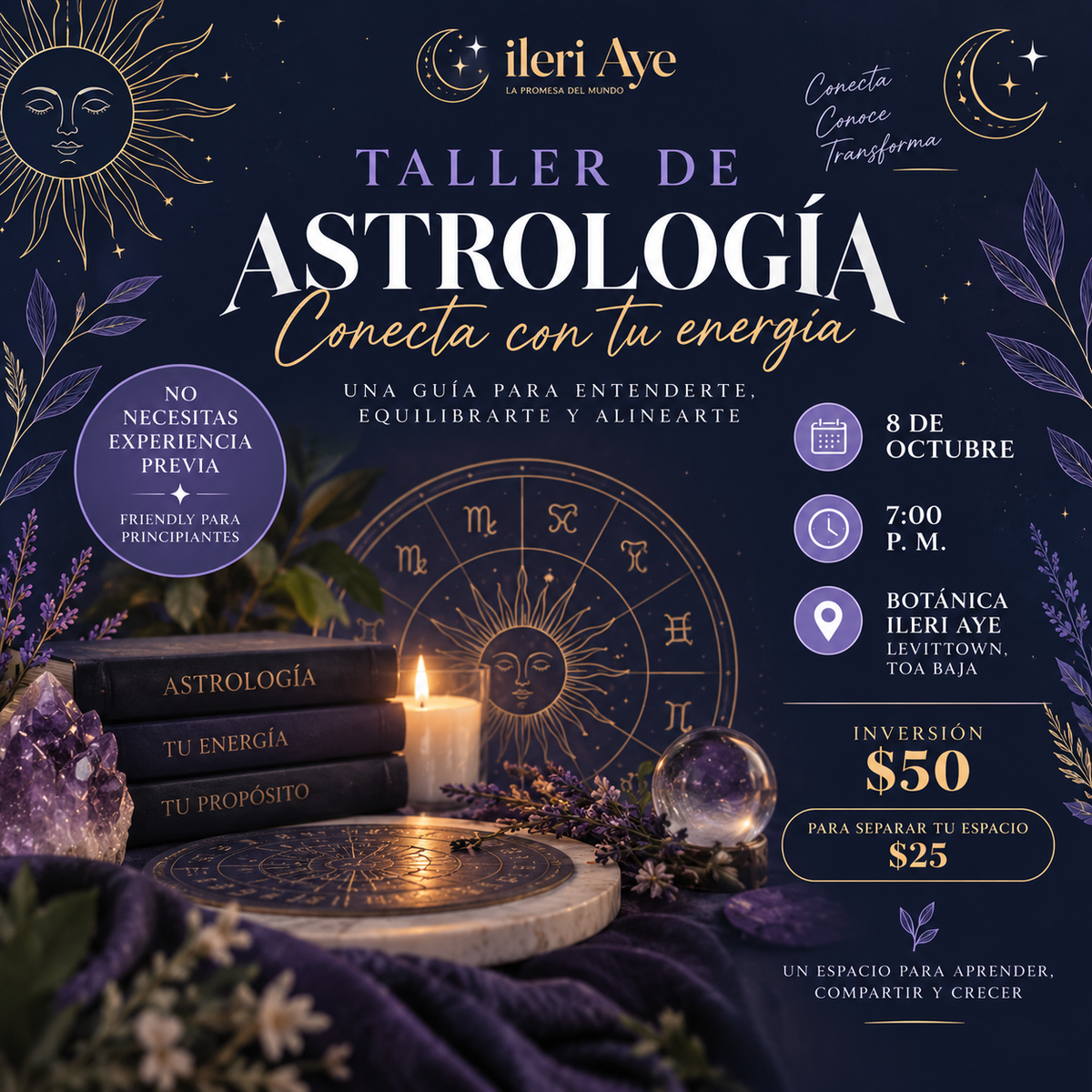 Taller: Astrologia | SEPARACION DE ESPACIO (Costo total $50)