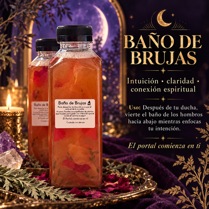 Baño de Brujas | Baño ritual de intuición cierre de ciclos, fin de año