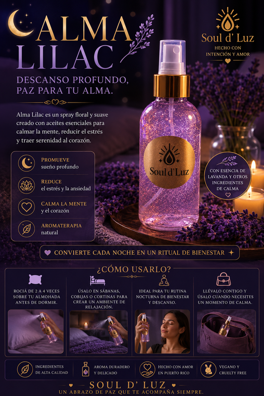 ALMA LILAC | Spray para Dormir, Relajación y Descanso Natural