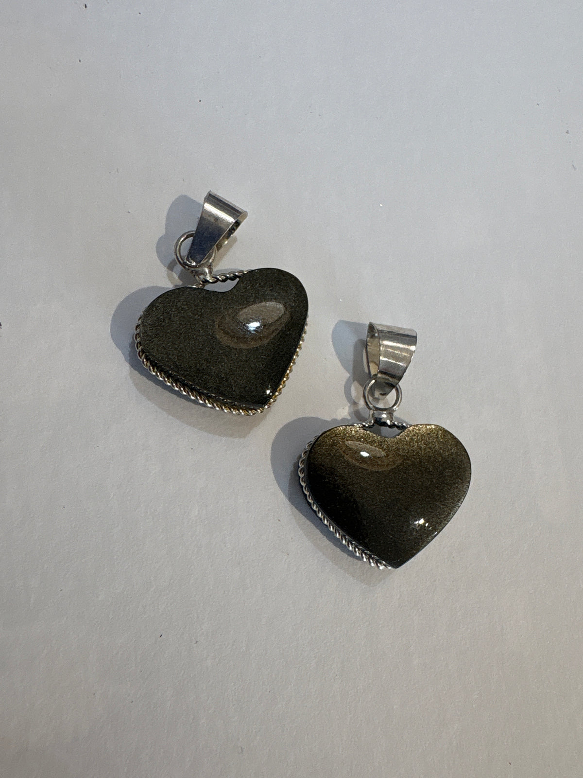 Pendant de piedra obsidiana | Piedra energetica, corazon, proteccion, alejar y bloquear energias, determinacion