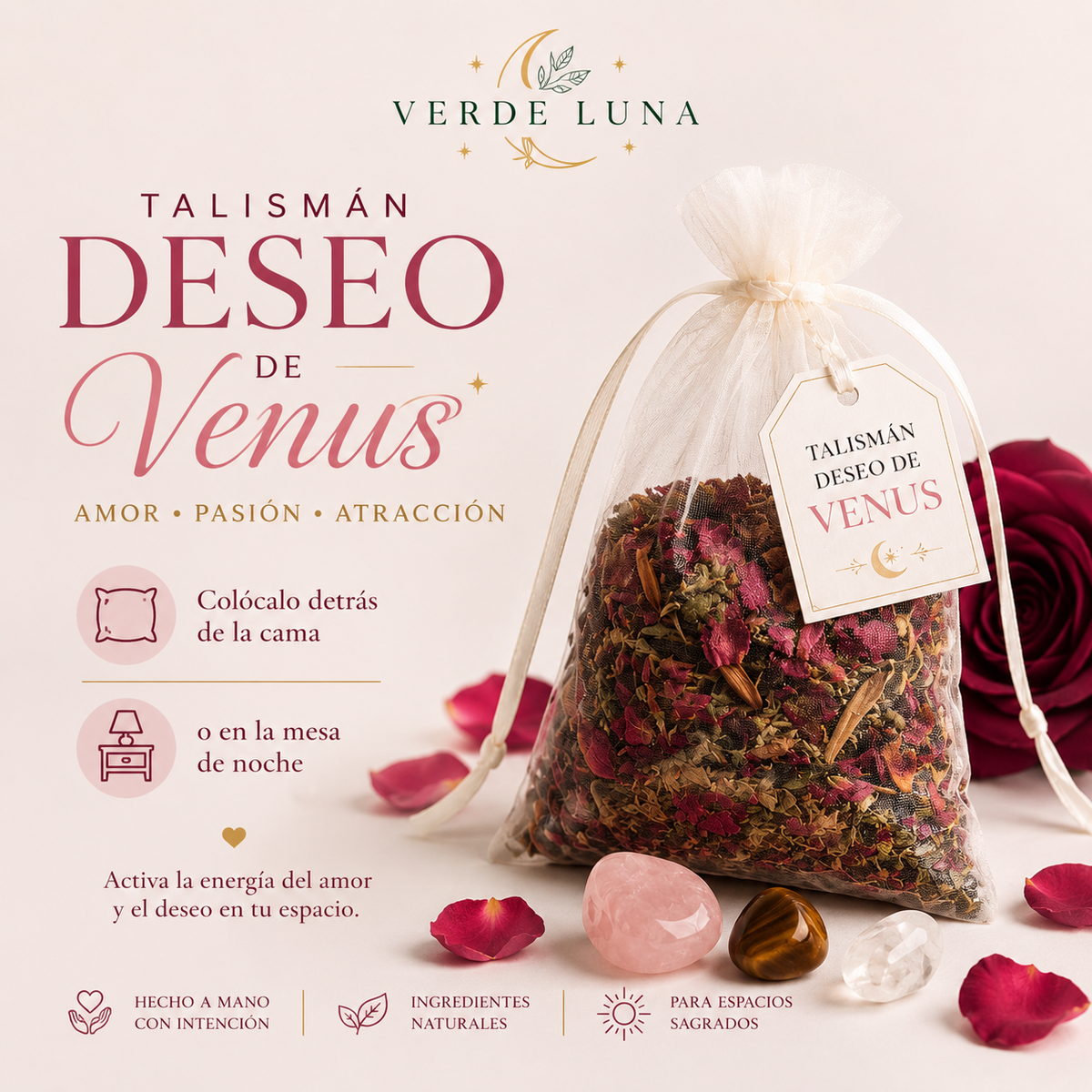 Talismán Deseo de Venus | Intimidad, Deseo, Romance |VerdeLuna