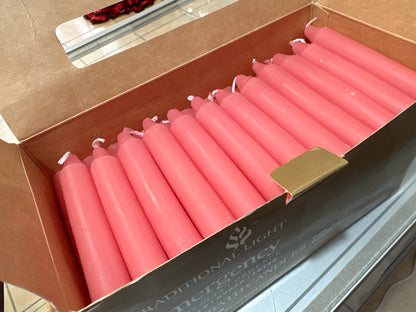 caja de velas 72 Rosa ( a chavo)