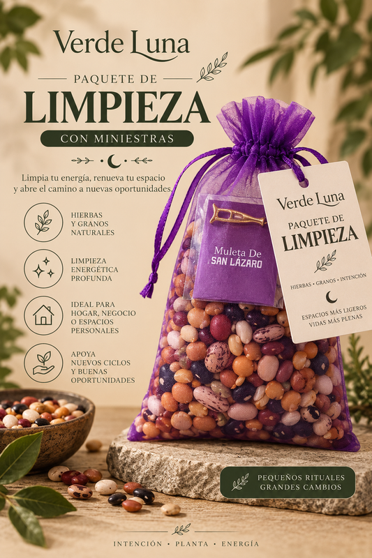 Limpia y Sigue – Paquete de Miniestras para Limpieza Espiritual | VerdeLuna