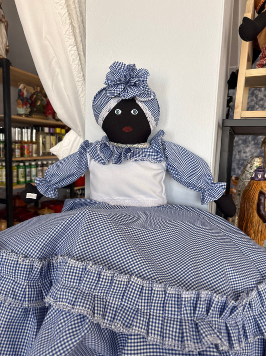 Muñeca blanca y azul | Representación madama , espiritismo (copia 2)