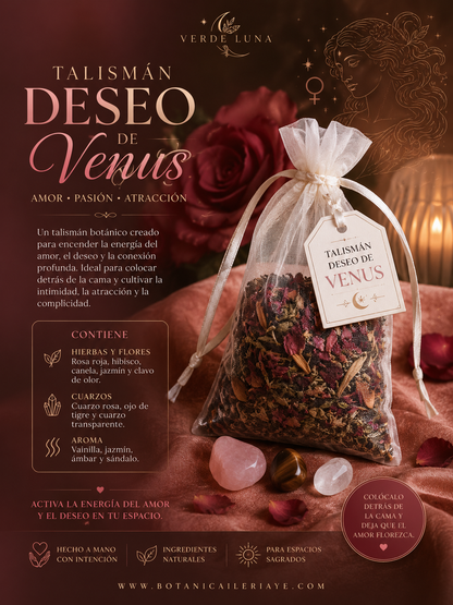 Talismán Deseo de Venus | Intimidad, Deseo, Romance |VerdeLuna