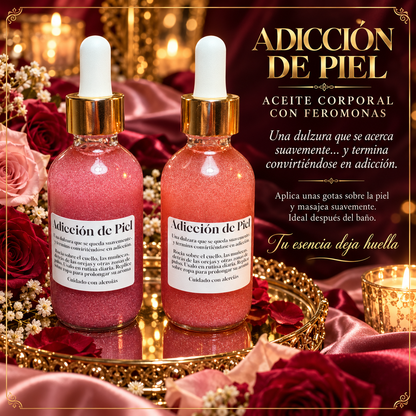 Adiccion de piel | Aceite |Sensualidad, deseo, atracción, presencia | Olor Dulce, florar y almizcle