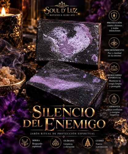 Jabón Silencio del Enemigo |Jabón Ritual de Protección Espiritual