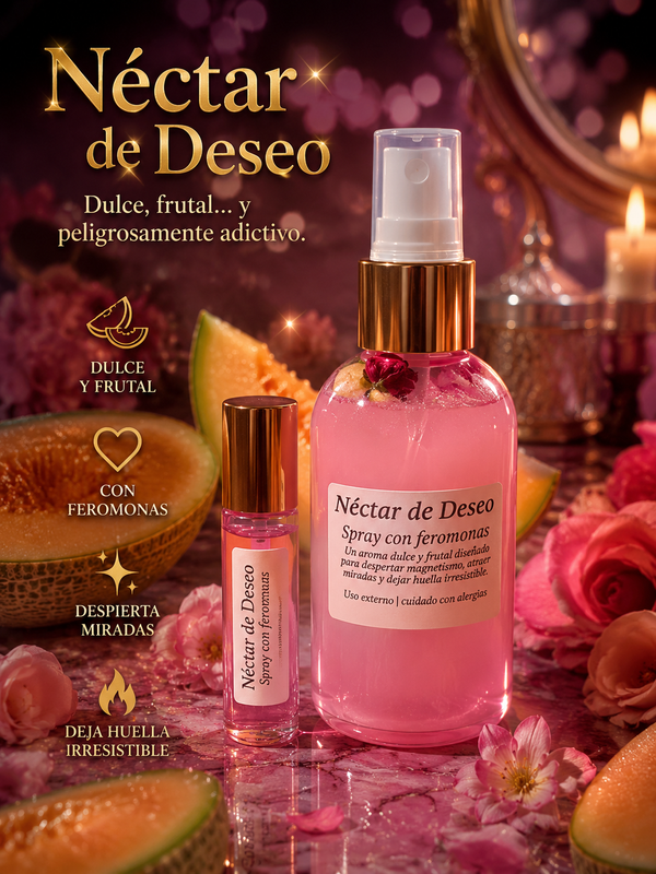 Kit Néctar de Deseo | Kit de Atracción con Perfume, Roll On y Productos Artesanales