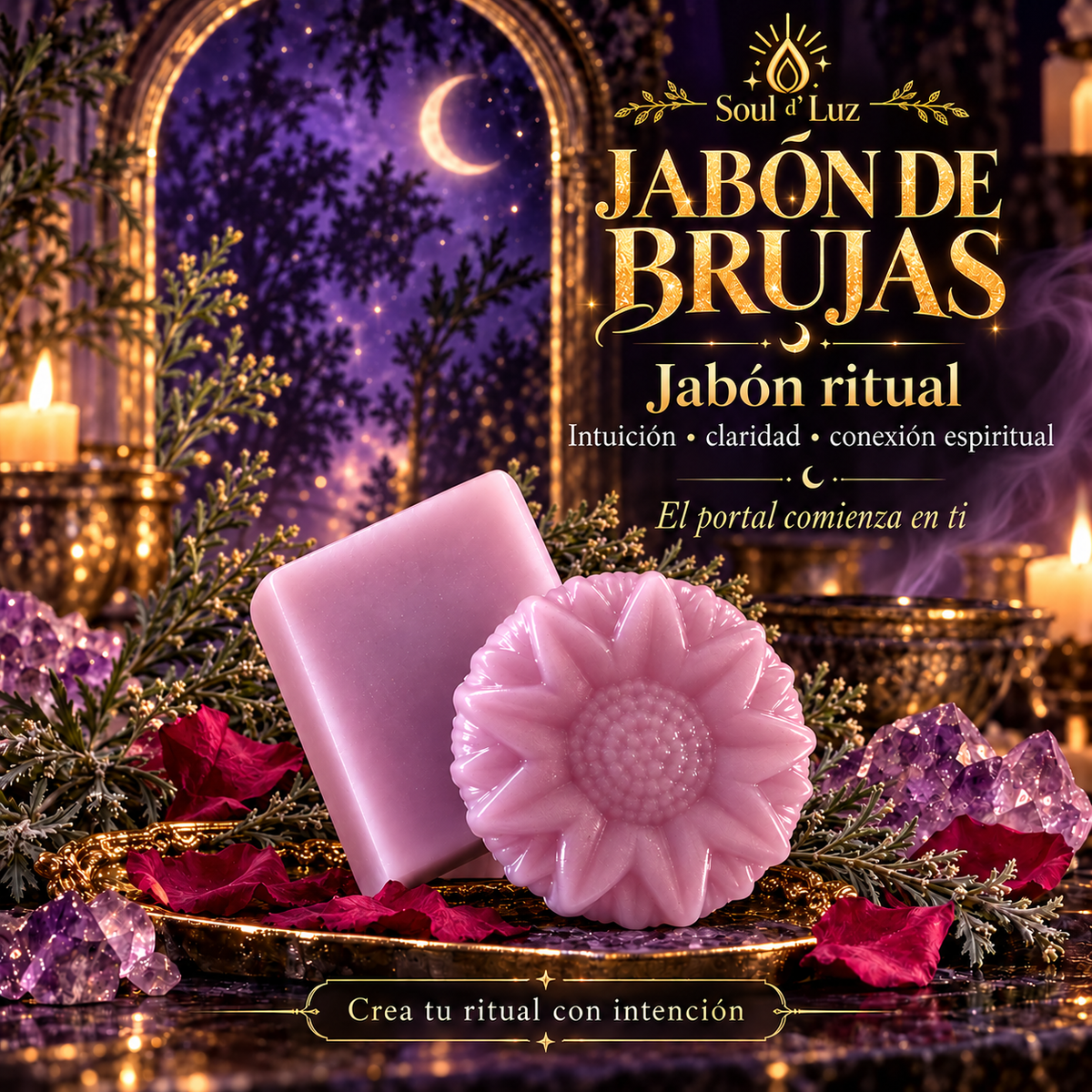 Jabón en Barra de Brujas | Jabón ritual de intuición y conexión espiritual