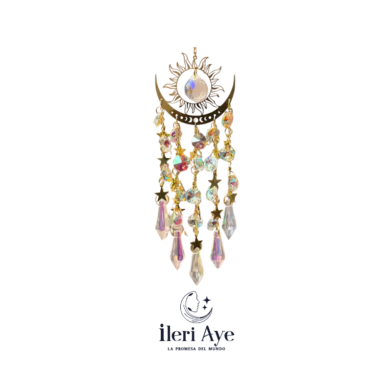 colgante cristal sol