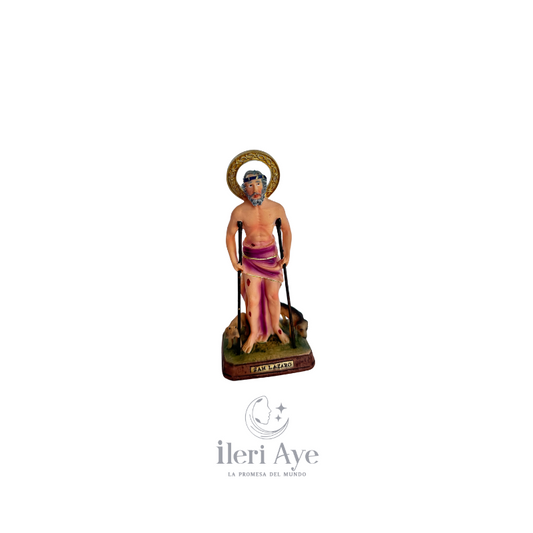 Figura de San Lázaro en Resina | Imagen Religiosa de Protección y Sanación mediano