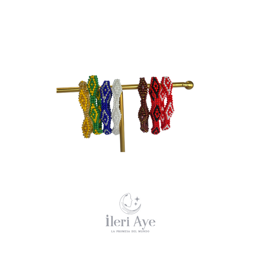 Ildé Básico Elástico One Size | Pulsera Espiritual de 7 Santos Orishas (Colores Yoruba y Santería) - orula