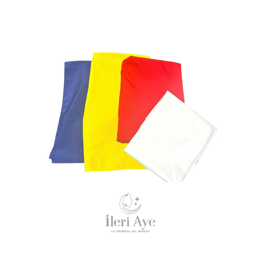 Tela por Yarda [Color] | Roja, Azul, Blanca o Amarilla para Prácticas Religiosas y Espirituales - blanca