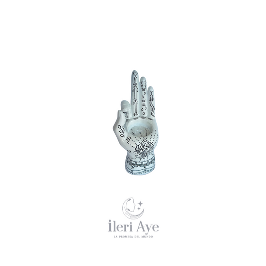 Porta Incienso en Forma de Mano | Holder Decorativo con Diseños Espirituales